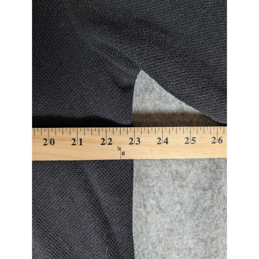 The North Face Mens Black Quarter Zip Pullover Textured Fleece Mock Neck XL